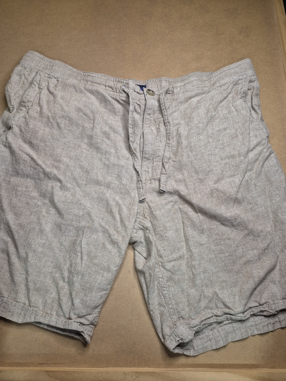 Men's Flat Front Casual Linen-Blend Shorts - Khaki 3898/4